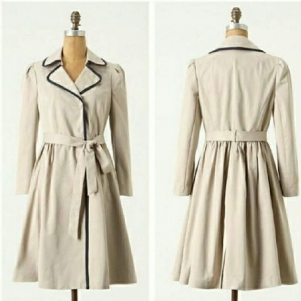 Anthroplogie Elevenses Trenchcoat, Size 6